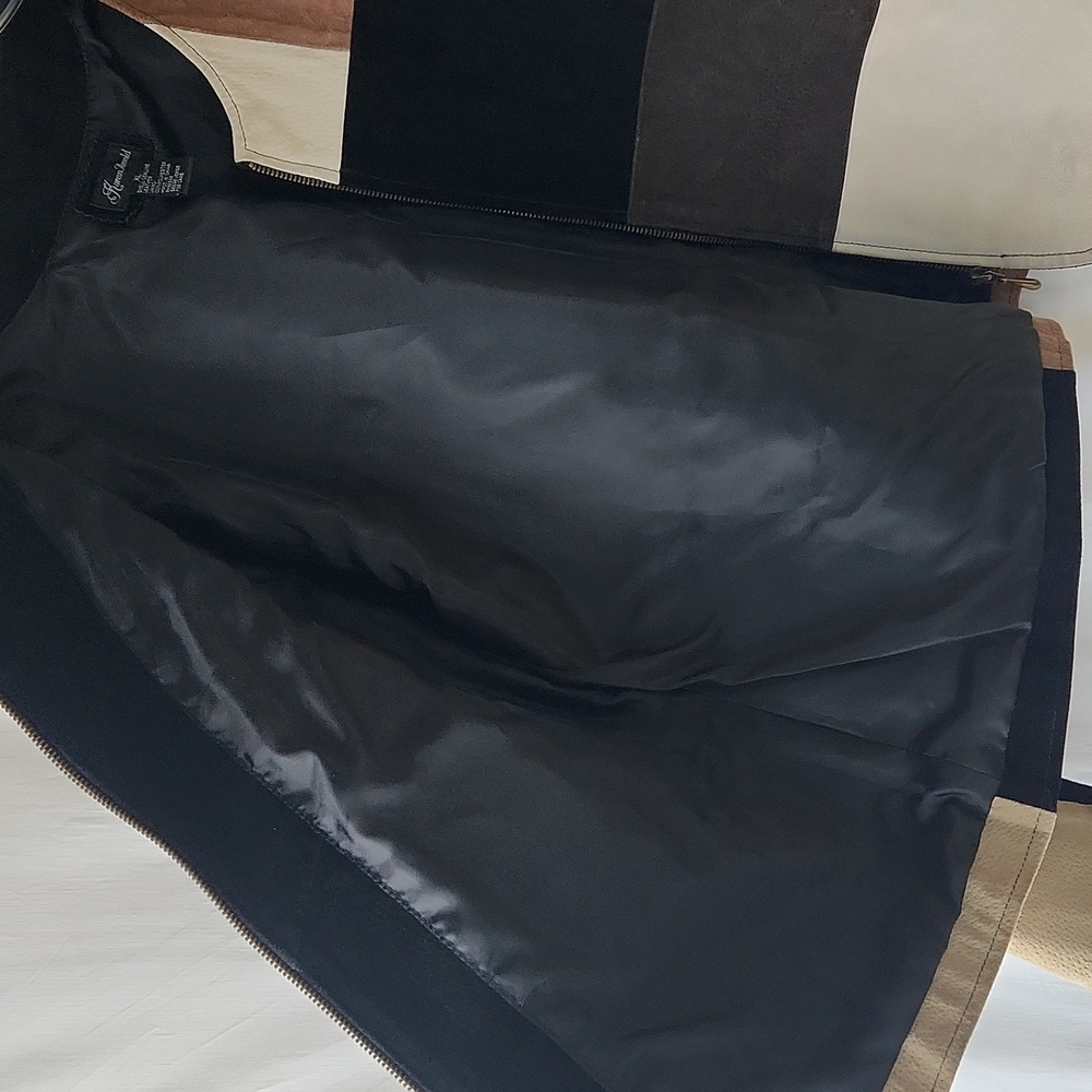 Vintage Karen Arnold Leather Patchwork Zip Up Jacket Size XL - Picture 5 of 14